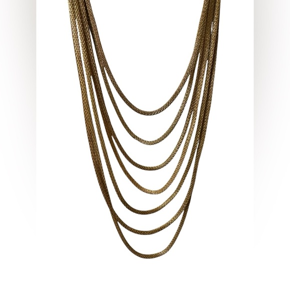 NWT Gold Multi Chain Necklace - Picture 2 of 3
